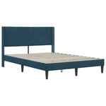 vidaXL Cadre de lit avec tête de lit Bleu 140 x 190 cm Velours