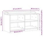 vidaXL Banc de couloir SANDNES 87x40x50 cm bois de pin massif