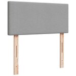 vidaXL Sommier à lattes de lit avec matelas gris clair 80x200 cm tissu