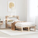 vidaXL Cadre de lit sans matelas 90x200 cm bois de pin massif