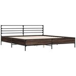 vidaXL Cadre de lit sans matelas chêne marron 180x200 cm