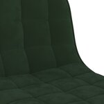 vidaXL Tabourets de bar lot de 2 vert foncé velours