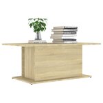 vidaXL Table basse chêne sonoma 102x55 5x40 cm bois d'ingénierie