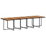 vidaXL Ensemble à manger de jardin 13 Pièces coussins noir résine tressée