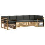 vidaXL Ensemble de canapé d'angle 7 Pièces Blanc et anthracite