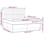 vidaXL Sommier à lattes de lit et matelas Vert foncé 160x200cm Velours