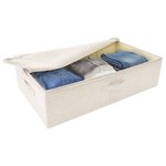 vidaXL Boîtes de rangement 2 Pièces Tissu 70x40x18 cm Crème