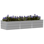 vidaXL Jardinière Gris clair 240 x 80 x 45 cm Acier