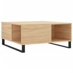 vidaXL Table basse chêne sonoma 80x80x36 5 cm bois d'ingénierie
