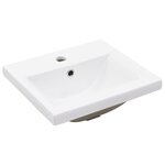 vidaXL Meuble lavabo avec bassin intégré Chêne fumé Bois d'ingénierie