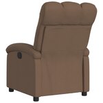 vidaXL Fauteuil inclinable électrique Marron Tissu