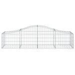 vidaXL Paniers à gabions arqués 6 Pièces 200x50x40/60 cm fer galvanisé