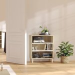 Vidaxl buffet blanc et chêne sonoma 57x35x70 cm aggloméré