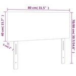 vidaXL Tête de lit Taupe 80x5x78/88 cm Tissu