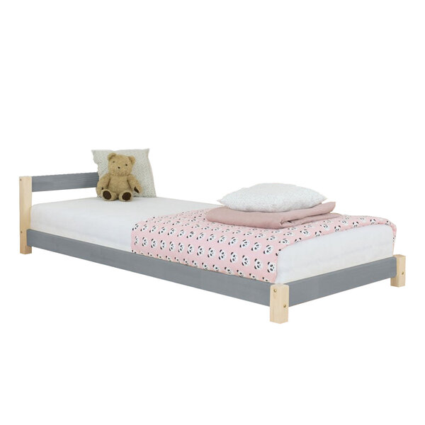 Lit enfant DREAMY 90 x 160 - gris et naturel