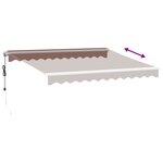 vidaXL Auvent rétractable automatique marron 300x250 cm
