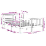 vidaXL Cadre de lit sans matelas 150x200 cm bois de pin massif