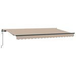 vidaXL Auvent Rétractable Beige 400 x 200 cm Polyester  Aluminium