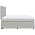 vidaXL Sommier à lattes de lit et matelas Gris clair 200x200cm Velours
