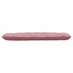 vidaXL Coussin de Dos Rose 160 x 50 cm Tissu en velours côtelé