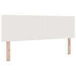 vidaXL Tête de lit LED Crème 160 cm Tissu en velours côtelé