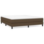 vidaXL Cadre de lit sans matelas marron foncé 180x200 cm tissu
