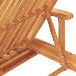 vidaXL Chaises longues 2 pièces avec coussins et table taupe en acacia