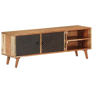 vidaXL Meuble TV 112x30x40 cm bois d'acacia massif