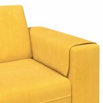 vidaXL Canapé Jaune clair 250 x 188 x 76 cm Tissu en velours côtelé