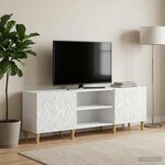 vidaXL Meuble TV 150 x 31 x 50 cm Blanc Bois d'ingénierie