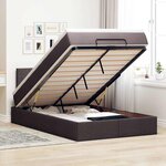 VidaXL Cadre de lit ottoman avec matelas marron foncé 120x190 cm tissu
