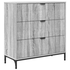 vidaXL Buffet Sonoma gris 79 5 x 33 x 82 cm Bois d'ingénierie