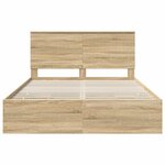 vidaXL Cadre de lit Chêne Sonoma 150 x 200 cm Bois Ingénierie