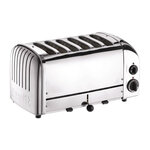 Grille pain professionnel en inox - 6 tranches - dualit -  - inox 460x220x210mm