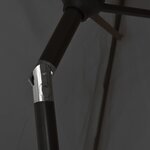 vidaXL Parasol d'extérieur avec LED et mât en acier 300 cm Anthracite