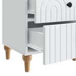 vidaXL Cabinet de chevet Blanc 43 x 34 5 x 48 cm Bois d'ingénierie
