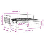 vidaXL Lit de jour avec gigogne et matelas jaune 90x200 cm velours