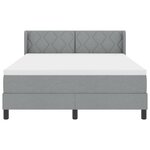 vidaXL lit à ressorts avec matelas - gris clair - 140 x 190 cm - tissu