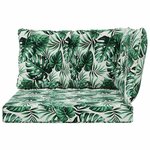 vidaXL Coussin de canapé d'extérieur 3 Pièces Motif feuille Polyester