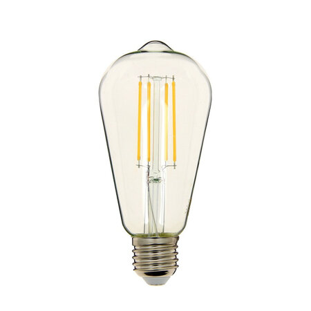 Ampoule à filament led edison  culot e27  8w cons. (75w eq.)  lumière blanc chaud