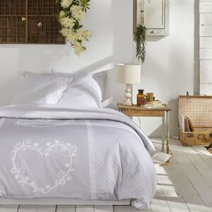 Parure de lit housse de couette 260 x 240 + 2 taies d oreiller 63 x 63