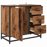vidaXL Meuble de Lavabo de Salle de Bain Bois ancien 65 x 33 x 60 cm