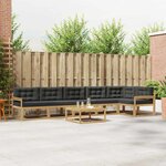 vidaXL Ensemble de canapés d'extérieur 7 Pièces Blanc et anthracite