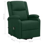 vidaXL Fauteuil Vert foncé Tissu