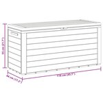 vidaXL Boîte de rangement de jardin Anthracite 116x44x55 cm