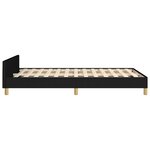 vidaXL Cadre de lit avec tête de lit Noir 120x200 cm Tissu