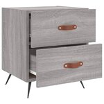 vidaXL Tables de chevet 2 Pièces sonoma gris 40x35x47 5 cm