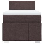 vidaXL Sommier à lattes de lit avec matelas Marron foncé 80x200 cm