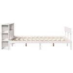 vidaXL Lit bibliothèque sans matelas blanc 140x190 cm bois pin massif