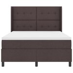 Box Spring VidaXL avec Matelas Marron Foncé 140x200 cm en Tissu